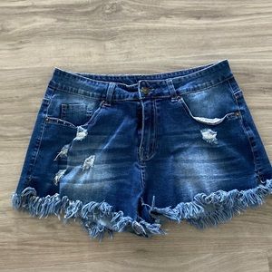 Medium Wash Jean Shorts